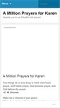 Mobile Screenshot of amillionprayersforkaren.wordpress.com
