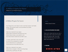 Tablet Screenshot of amillionprayersforkaren.wordpress.com