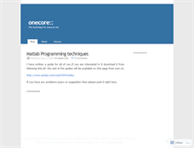Tablet Screenshot of onecore.wordpress.com