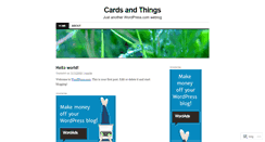 Desktop Screenshot of cardsandthings.wordpress.com
