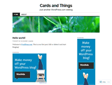 Tablet Screenshot of cardsandthings.wordpress.com