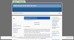 Desktop Screenshot of kriptologi.wordpress.com