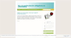 Desktop Screenshot of noalamatricula.wordpress.com