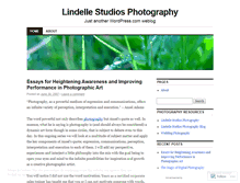 Tablet Screenshot of lindellestudiosphotography.wordpress.com