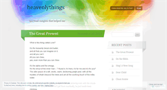 Desktop Screenshot of heavenlythings.wordpress.com