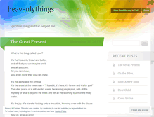 Tablet Screenshot of heavenlythings.wordpress.com