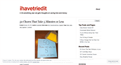 Desktop Screenshot of ihavetriedit.wordpress.com