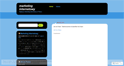 Desktop Screenshot of marketinginternetowyorg.wordpress.com