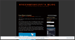 Desktop Screenshot of oneforyou2nv.wordpress.com