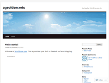 Tablet Screenshot of ageoldsecrets.wordpress.com
