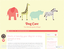 Tablet Screenshot of mydarlingdog.wordpress.com