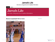 Tablet Screenshot of jarrodslife.wordpress.com