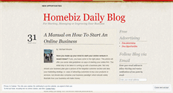 Desktop Screenshot of homebiz99.wordpress.com