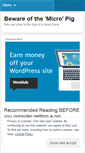 Mobile Screenshot of bewareofthemicropig.wordpress.com