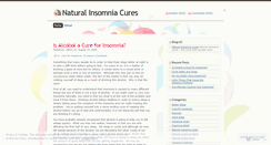 Desktop Screenshot of insomniacuresnaturally.wordpress.com