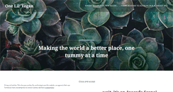 Desktop Screenshot of onelilvegan.wordpress.com