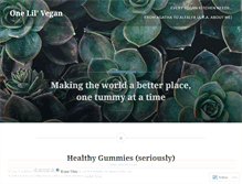 Tablet Screenshot of onelilvegan.wordpress.com