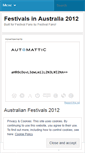 Mobile Screenshot of festivalsaustralia.wordpress.com