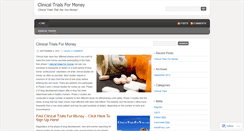 Desktop Screenshot of clinicaltrialsformoney.wordpress.com