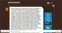 Desktop Screenshot of gebzeankayapi.wordpress.com