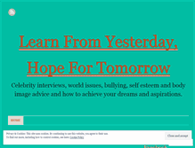 Tablet Screenshot of learnfromyesterdayhopefortomorrow.wordpress.com