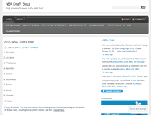 Tablet Screenshot of nbadraftbuzz.wordpress.com