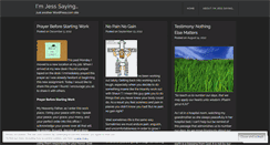 Desktop Screenshot of jessjustsaying.wordpress.com