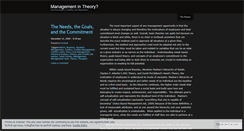 Desktop Screenshot of managementintheory.wordpress.com