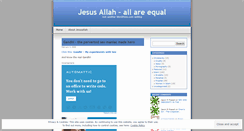 Desktop Screenshot of jesusallah.wordpress.com