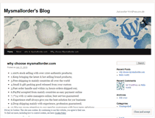 Tablet Screenshot of mysmallorder.wordpress.com