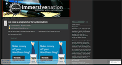 Desktop Screenshot of immersivenation.wordpress.com