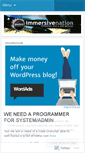 Mobile Screenshot of immersivenation.wordpress.com