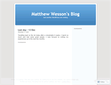 Tablet Screenshot of matthewwesson.wordpress.com