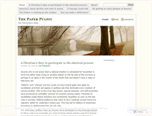 Tablet Screenshot of paperpulpit.wordpress.com