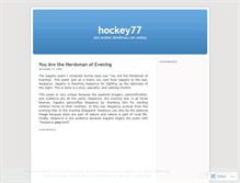 Tablet Screenshot of hockey77.wordpress.com