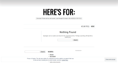 Desktop Screenshot of heresfor.wordpress.com