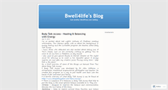 Desktop Screenshot of bwell4life.wordpress.com