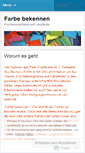 Mobile Screenshot of farbebekennen.wordpress.com