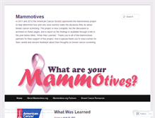 Tablet Screenshot of mammotives.wordpress.com