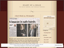 Tablet Screenshot of hoaxdiary.wordpress.com