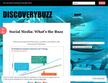 Tablet Screenshot of discoverybuzz.wordpress.com