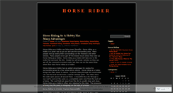 Desktop Screenshot of horseriderblog.wordpress.com