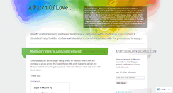 Desktop Screenshot of apatchoflove.wordpress.com