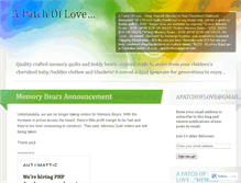 Tablet Screenshot of apatchoflove.wordpress.com