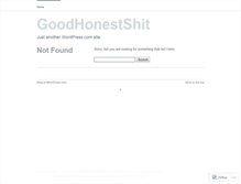 Tablet Screenshot of goodhonestshit.wordpress.com