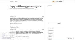 Desktop Screenshot of ispywithmygreeneyes.wordpress.com