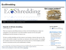 Tablet Screenshot of ecoshredding.wordpress.com