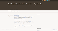 Desktop Screenshot of keychainrecorder09.wordpress.com