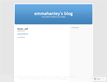 Tablet Screenshot of emmahanley.wordpress.com