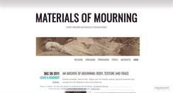 Desktop Screenshot of materialsofmourning.wordpress.com